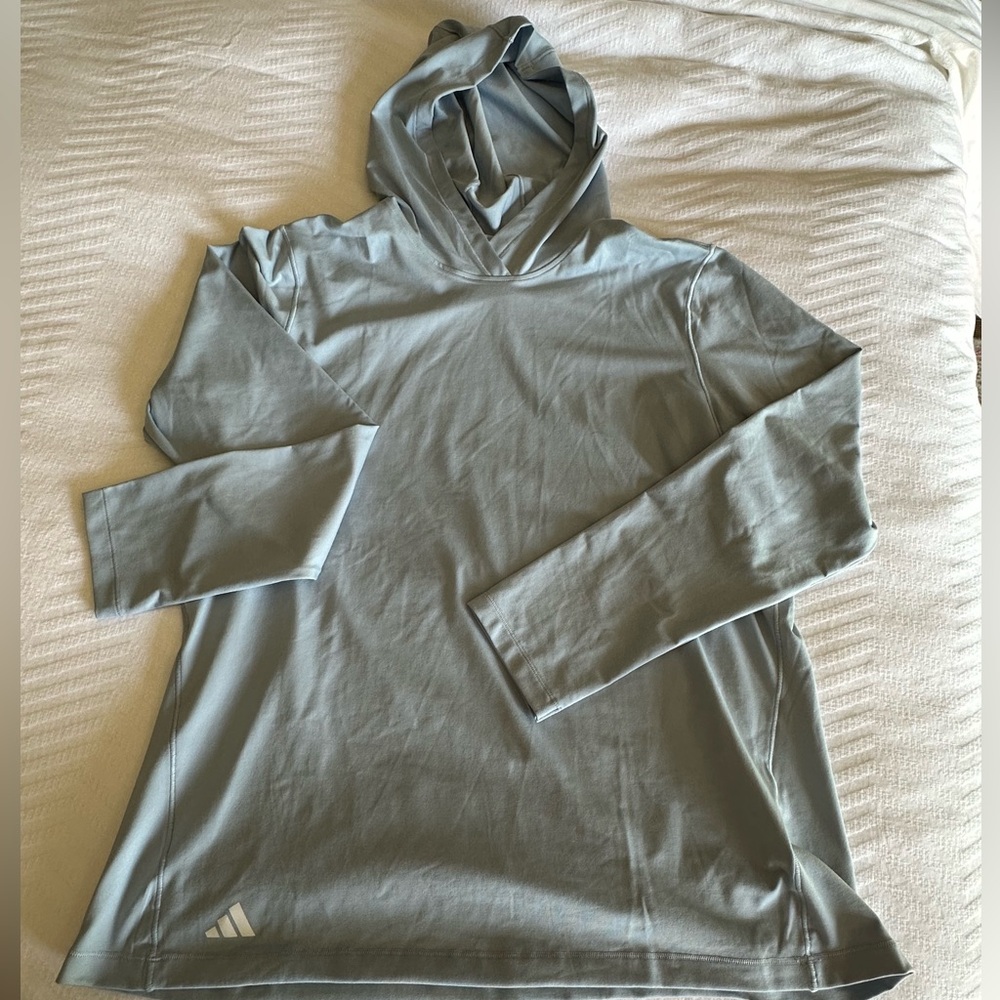 Adidas Light Blue-Gray Hoodie